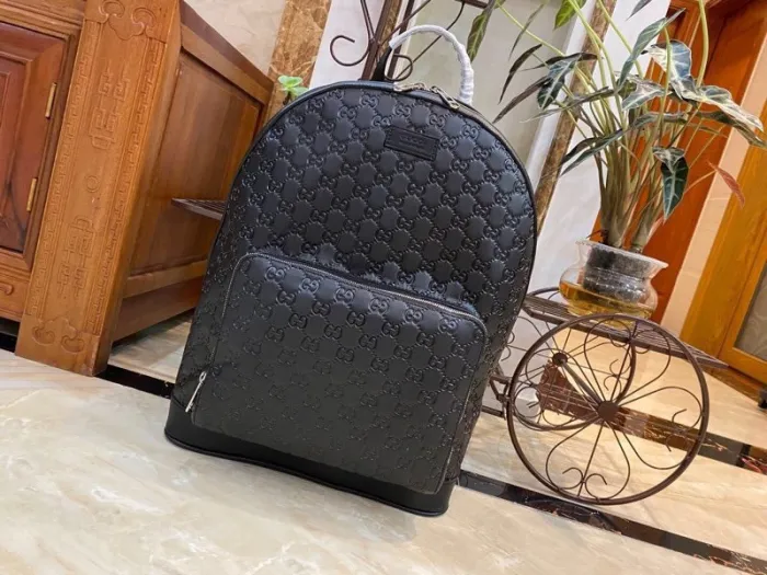 Replica GUCCI MEDIUM GG BACKPACK WITH TAG - premium 1:1 fake handbag model