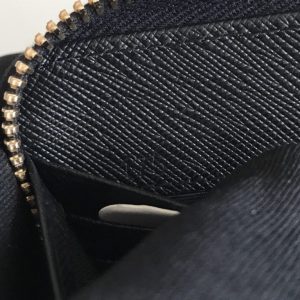 Replica Prada Saffiano Long Zipper Wallet Black - realistic designer-inspired fake bag