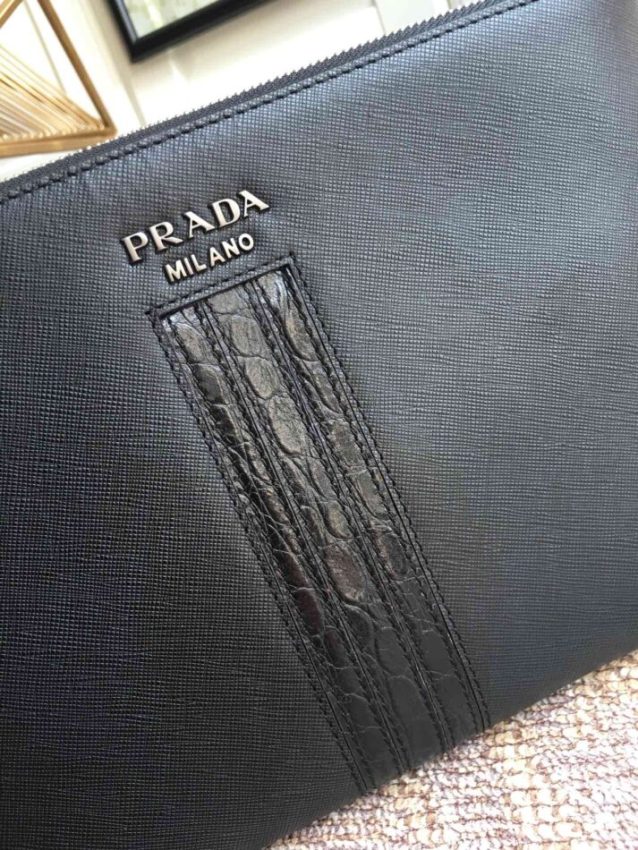 Replica Prada Large Pouch Black 3 Replica Prada Large Pouch Black - premium-grade designer purse dupe