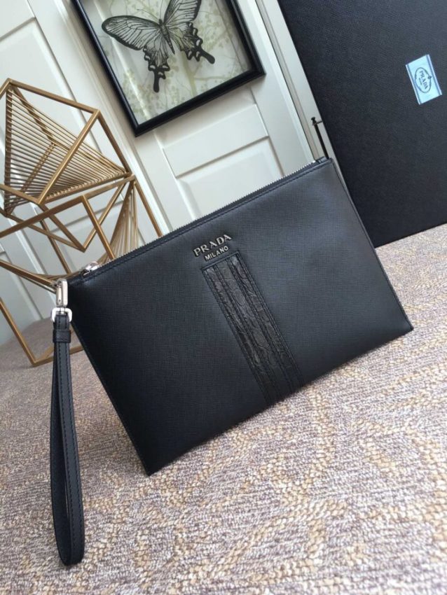 Replica Prada Large Pouch Black 2 Replica Prada Large Pouch Black - high-accuracy replica luxury purse