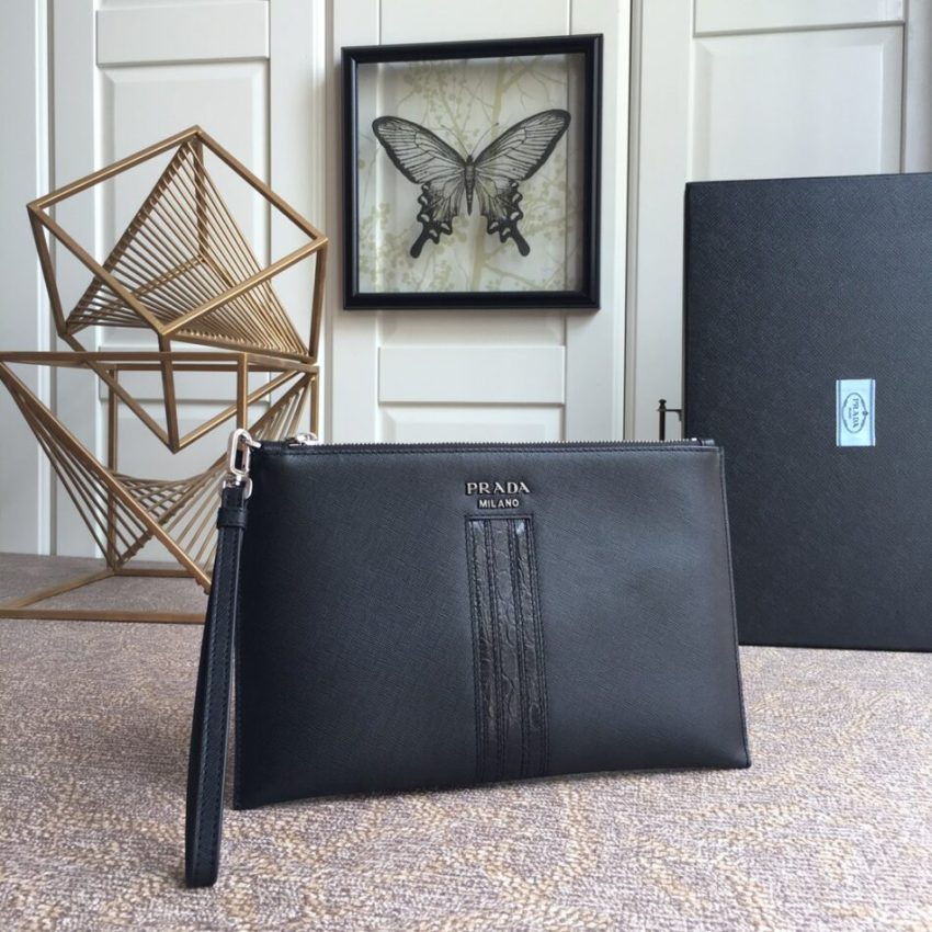 Replica Prada Large Pouch Black 1 Replica Prada Large Pouch Black - high-end fake designer purse