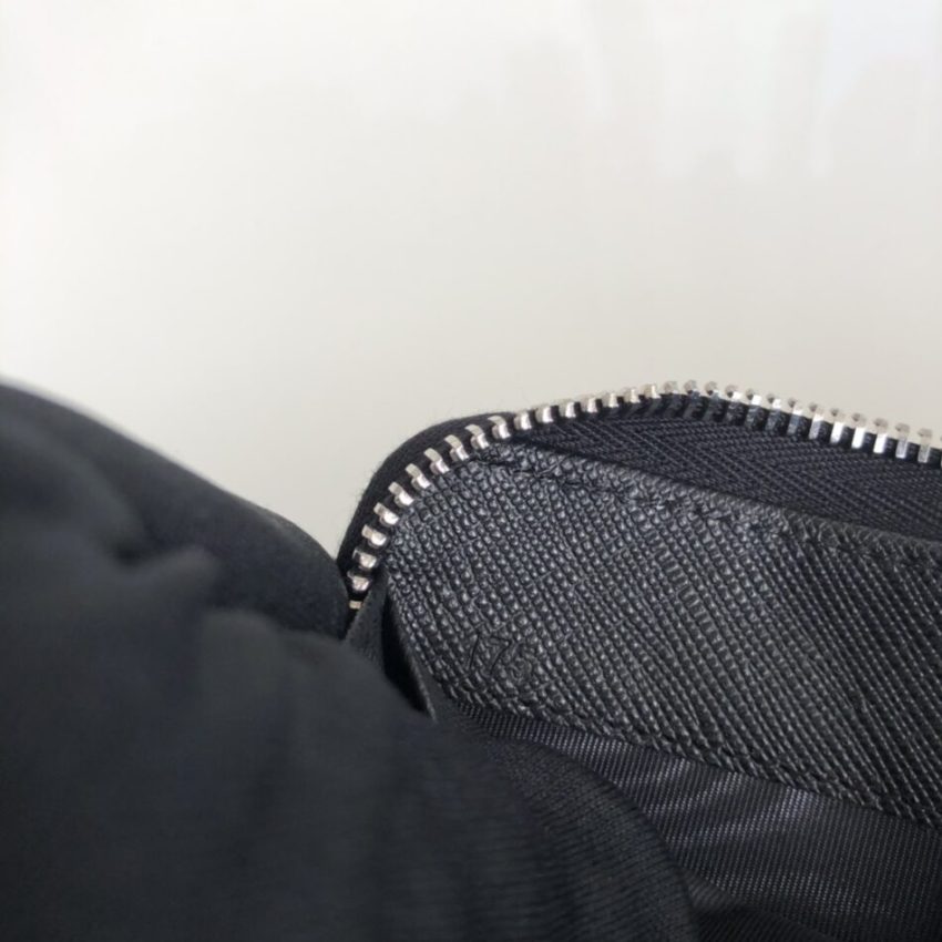 Replica Prada Saffiano Long Wallet Black Silver - high-accuracy replica luxury purse