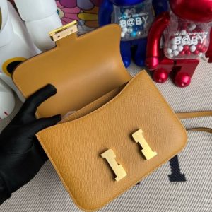 Replica Hermes Constance 18cm Brown - top-rated replica designer bag