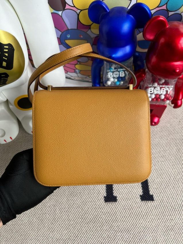 Replica Hermes Constance 18cm Brown - authentic-look luxury purse replica