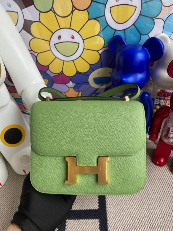 Replica Hermes Constance 18cm Light Green - high-end fake designer purse