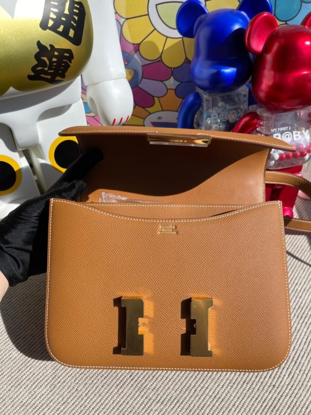 Replica Hermes Constance 24cm Brown - best quality luxury bag dupe