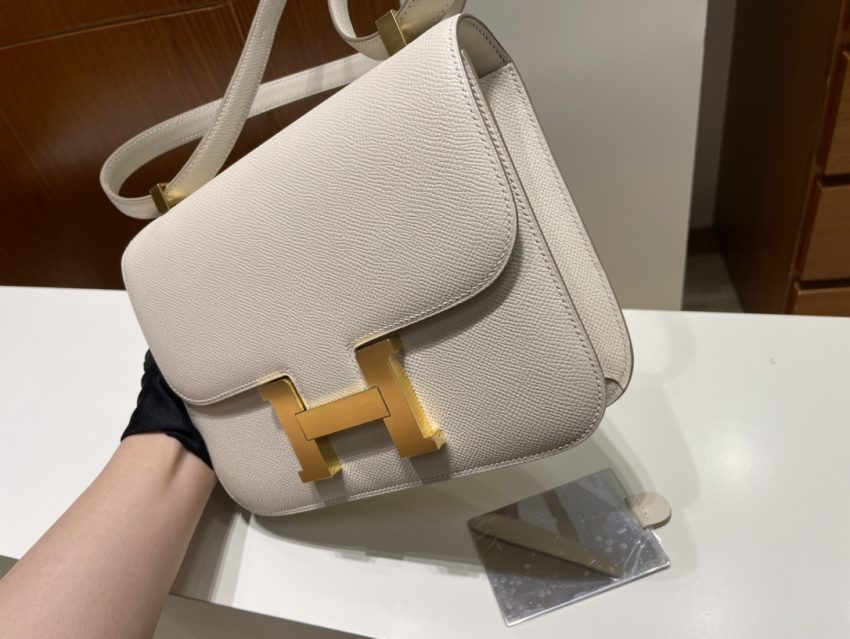Replica Hermes Constance 24cm Creamy White - elite superclone designer purse