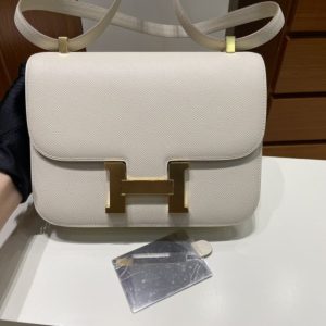 Replica Hermes Constance 24cm Creamy White - near-authentic luxury replica handbag