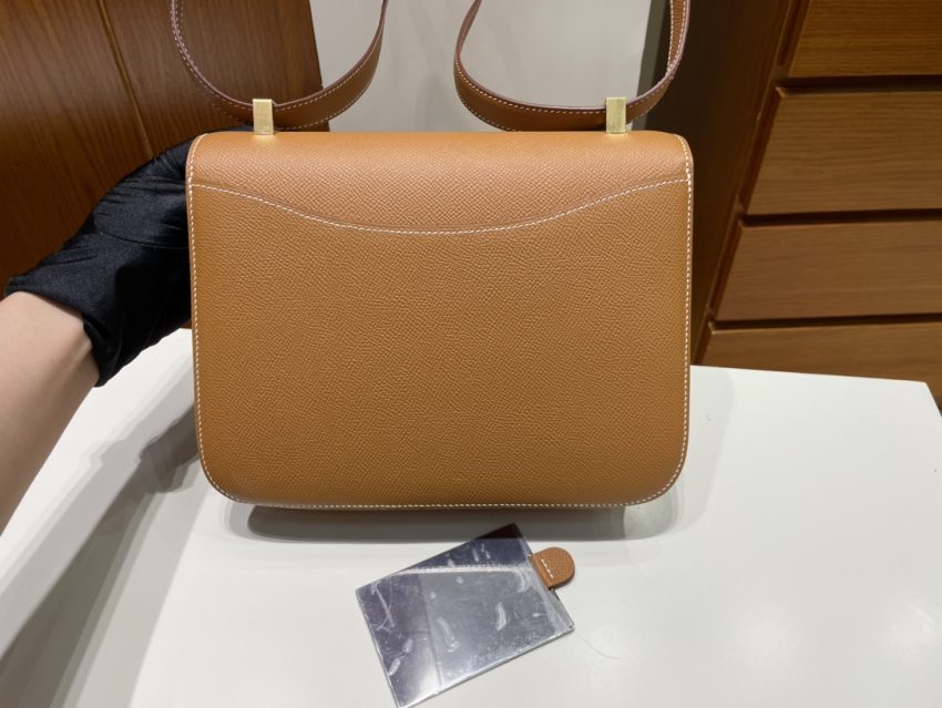 Replica Hermes Constance 24cm Golden Brown - authentic-look luxury purse replica
