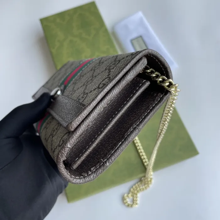 Replica GUCCI OPHIDIA GG CHAIN WALLET - best-selling designer handbag dupe