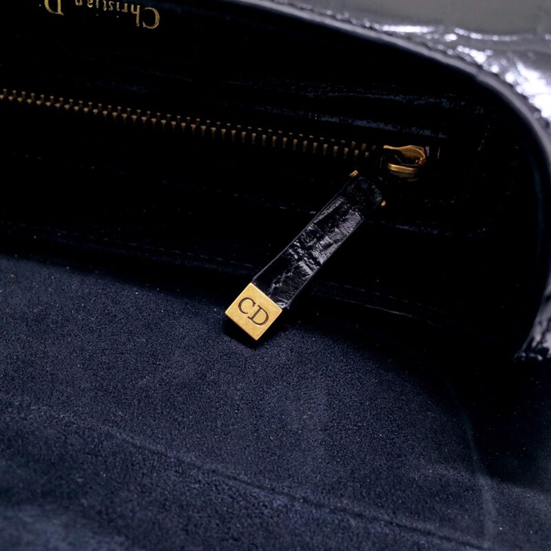 Replica Dior Saddle Bag Crocodile Black - authentic-look luxury purse replica