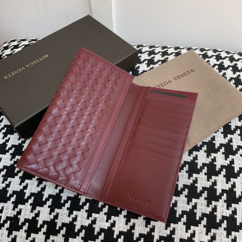Replica Bottega Veneta Intrecciato Wallet Red - elite superclone designer purse