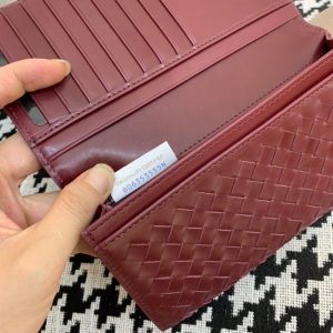Replica Bottega Veneta Intrecciato Wallet Red - premium-grade designer purse dupe