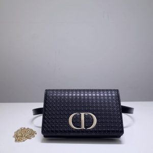 Replica Dior 30 Montaigne Pouch Black - top-rated replica designer bag