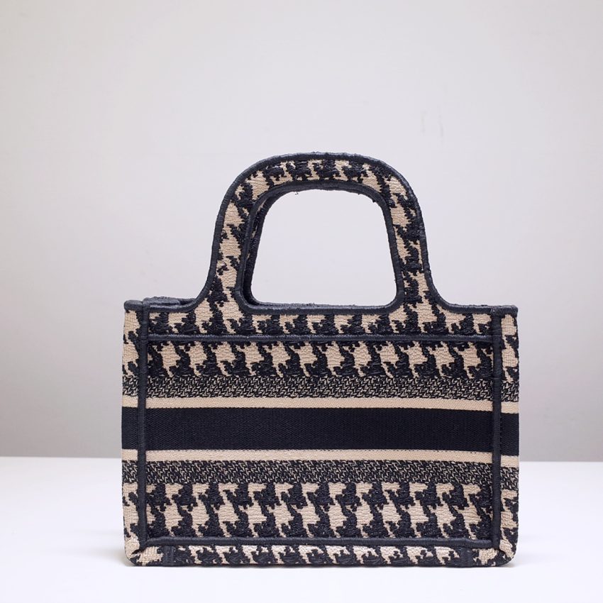 Replica Dior Tote Book Mini Houndstooth - best quality luxury bag dupe