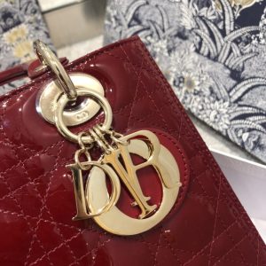 Replica Lady Dior Large Red Patent - top-rated replica designer bag