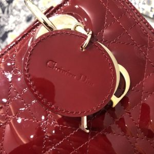Replica Lady Dior Large Red Patent - ultra-realistic fake designer tote