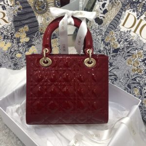 Replica Lady Dior Large Red Patent - elite superclone designer purse