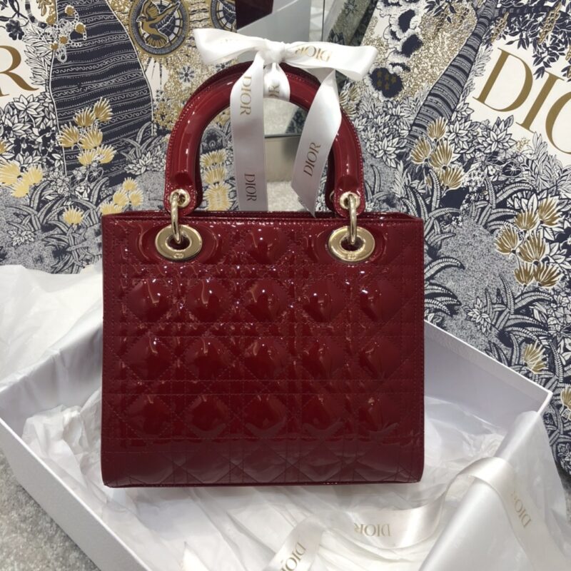Replica Lady Dior Large Red Patent - elite superclone designer purse