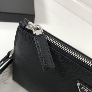 Replica Prada Saffiano Pouch Silver - ultra-realistic fake designer tote