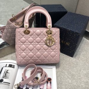 Replica Lady Dior Large Pink - authentic-look luxury purse replica