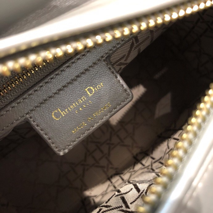 Replica Lady Dior Large Silver - realistic designer-inspired fake bag