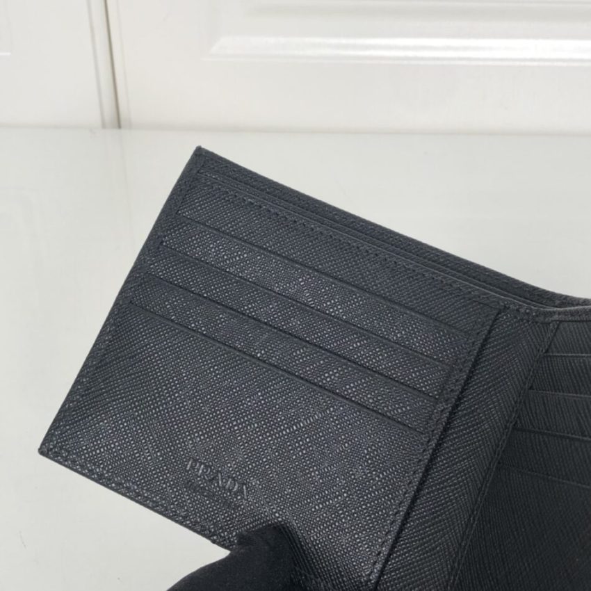 Replica Prada BiFold Wallet Black - high-end fake designer purse