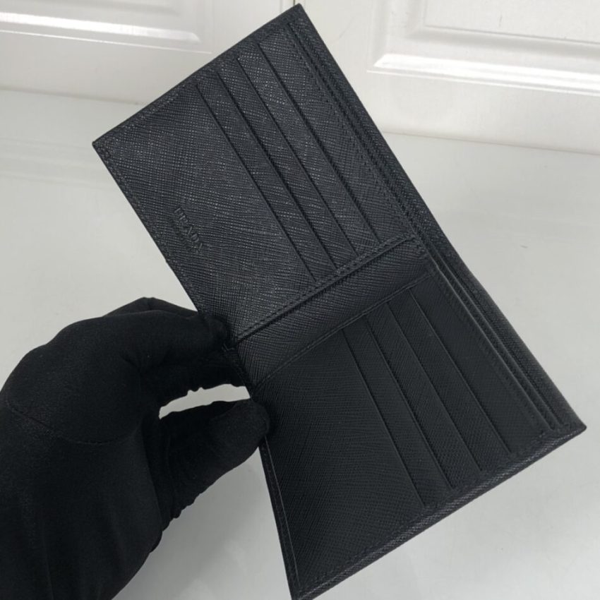 Replica Prada BiFold Wallet Black - elite superclone designer purse