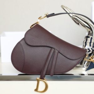 Replica Dior Saddle Bag Bordeaux - 1:1 designer replica handbag