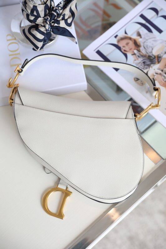 Replica Dior Saddle White Wool - high-accuracy replica luxury purse
