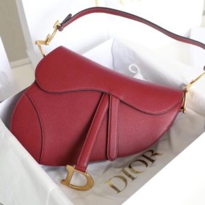 Replica Dior Saddle Bag Red - top-tier luxury replica shoulder bag