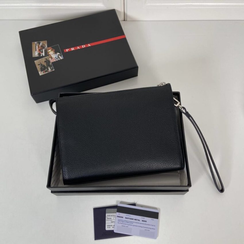 Replica Prada Saffiano Pouch - near-authentic luxury replica handbag