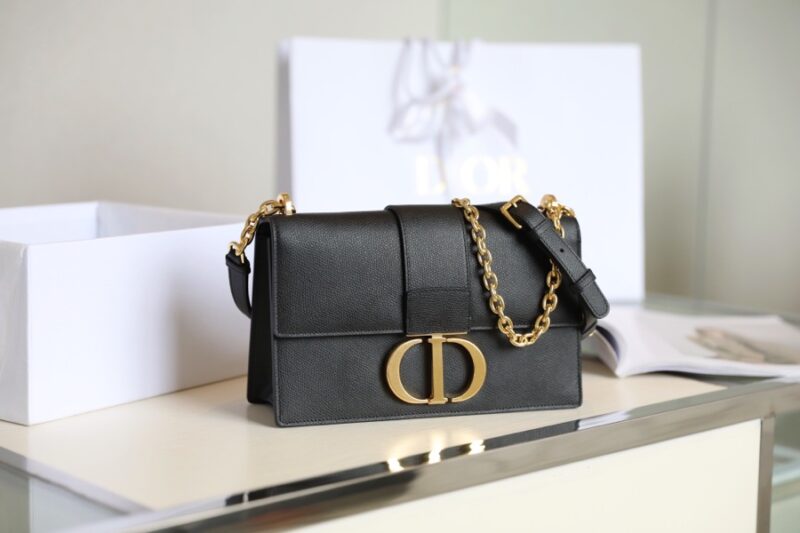 Replica Dior 30 Montaigne Black Grain - elite superclone designer purse