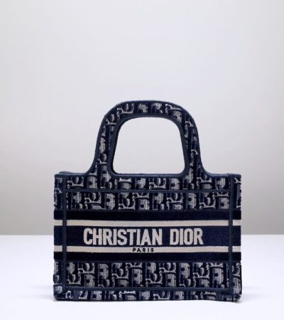 Replica Dior Tote Book Mini CD Blue - ultra-realistic fake designer tote