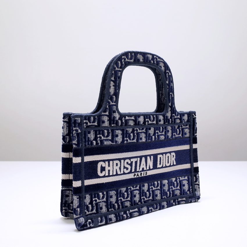 Replica Dior Tote Book Mini CD Blue - authentic-look luxury purse replica