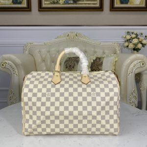 Replica Louis Vuitton Speedy White Grid - near-authentic luxury replica handbag