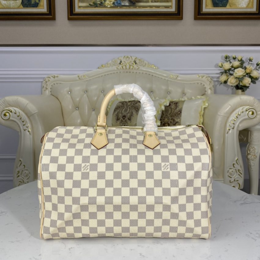 Replica Louis Vuitton Speedy White Grid - near-authentic luxury replica handbag
