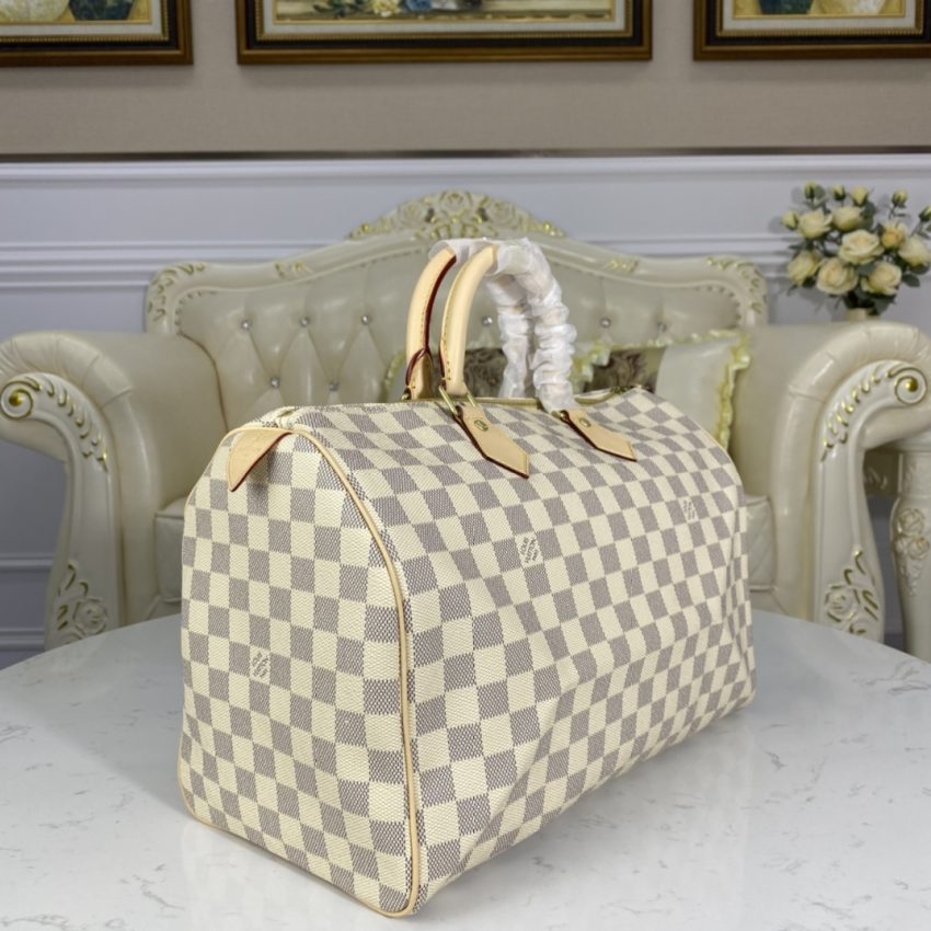 Replica Louis Vuitton Speedy White Grid - near-authentic luxury replica handbag