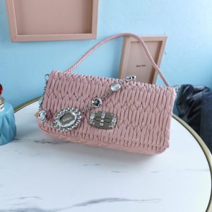 Replica Miu Miu Crystal Handbag Pink - 1:1 designer replica handbag
