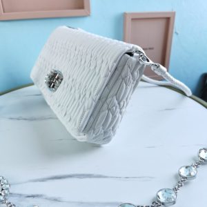 Replica Miu Miu Crystal Handbag White - high-accuracy replica luxury purse