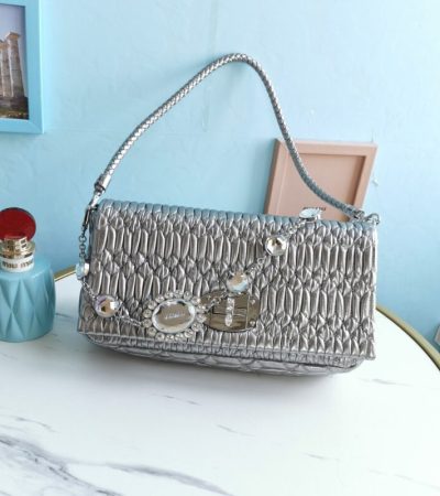 Replica Miu Miu Crystal Handbag Silver - best-selling designer handbag dupe