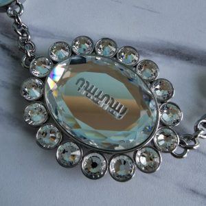 Replica Miu Miu Crystal Handbag Silver - near-authentic luxury replica handbag