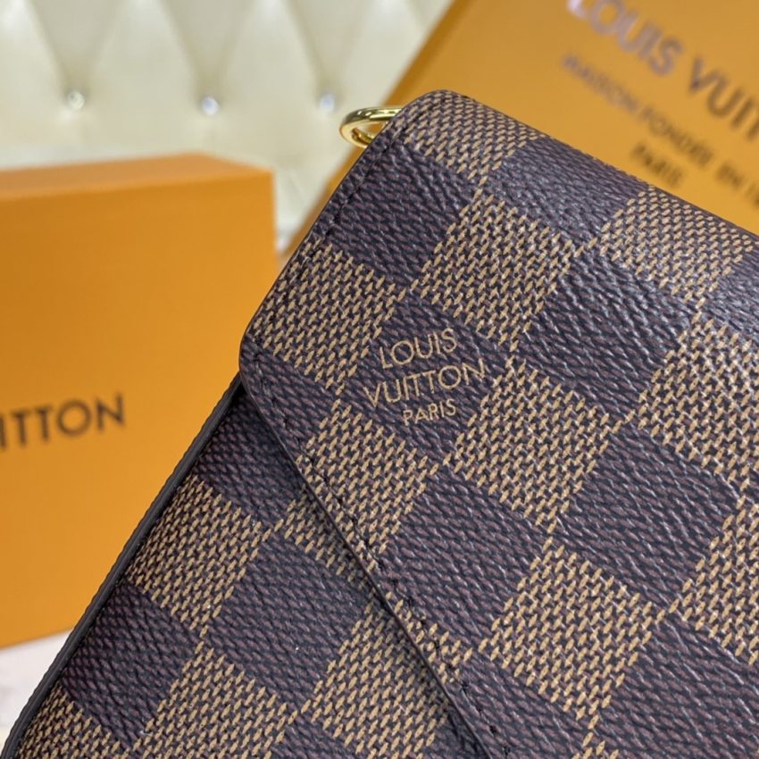 Replica Louis Vuitton Félicie Pochette Brown Grid - elite superclone designer purse