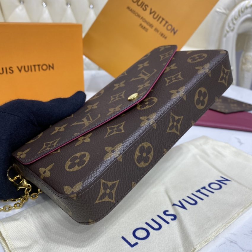 Replica Louis Vuitton Félicie Pochette Brown - best quality luxury bag dupe