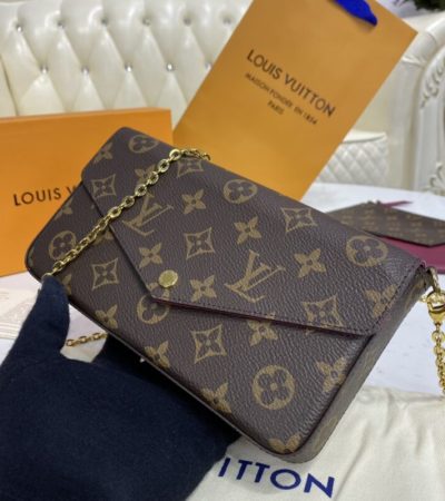 Replica Louis Vuitton Félicie Pochette Brown - realistic designer-inspired fake bag