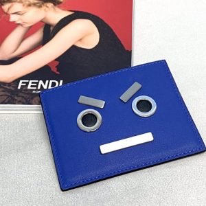 Replica Fendi Card Holder Blue - premium 1:1 fake handbag model