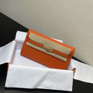 Replica Hermes Kelly Elan Orange - high-end fake designer purse