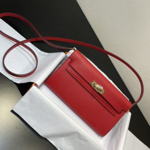 Replica Hermes Kelly Elan Red - authentic-look luxury purse replica