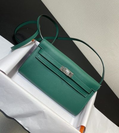Replica Hermes Kelly Elan Green - top-tier luxury replica shoulder bag