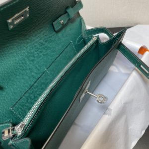 Replica Hermes Kelly Elan Green - realistic designer-inspired fake bag